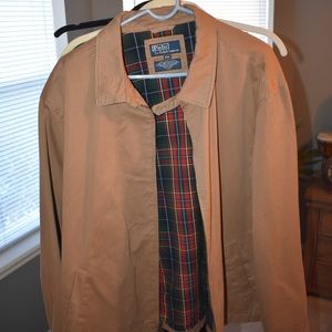 Tan Polo Zip Up Jacket